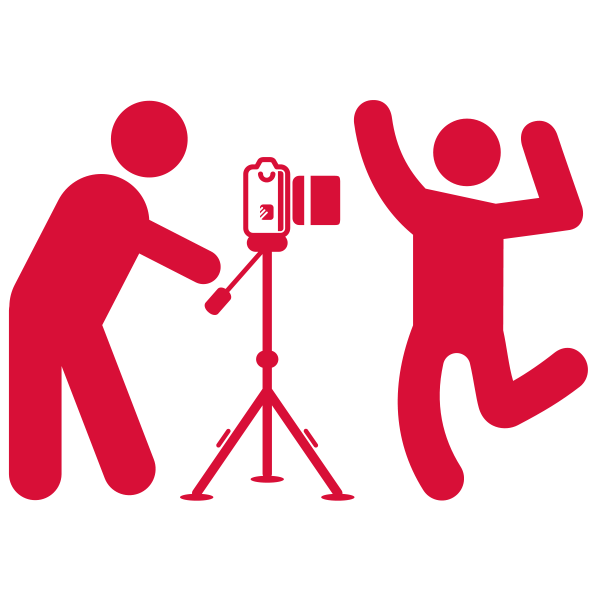 Pictogram of the production of an explanatory video.