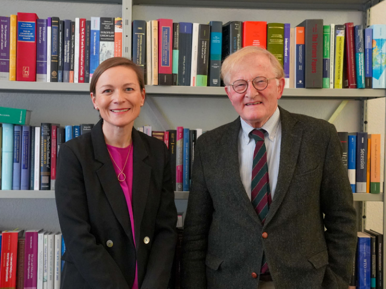 Isabelle Van Damme (left) und Thomas Cottier (right)