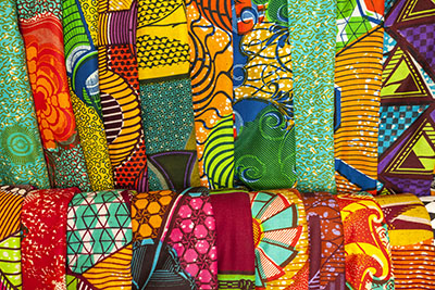 Bild von afrikanischen Stoffen aus Ghana